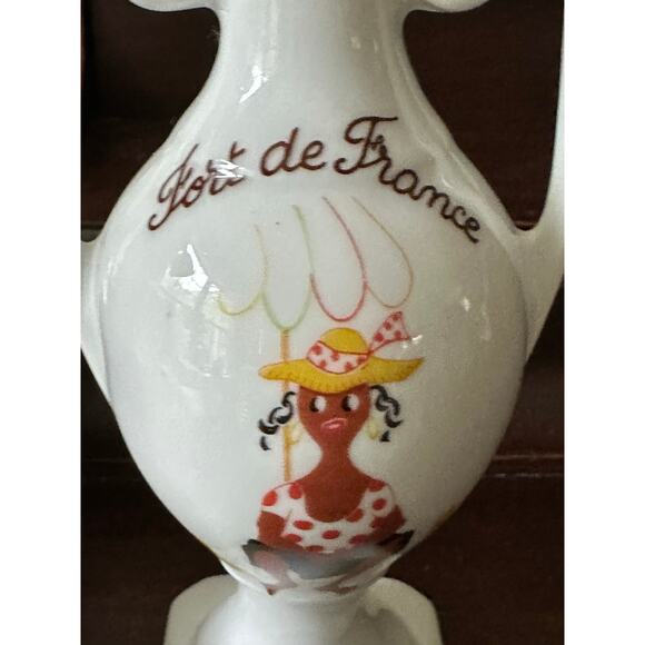 Fort de France hirondelle urn porcelain vase vintage unique 6” - Picture 2 of 13
